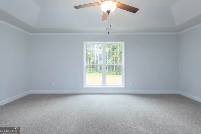 an empty room with a window