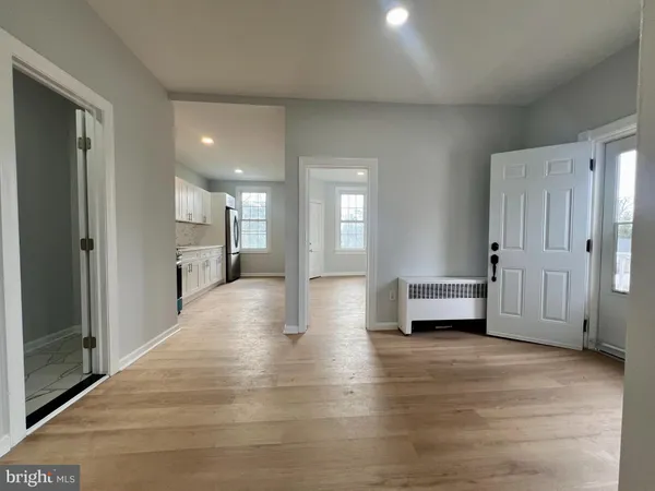 a view of livingroom with furniture and a window