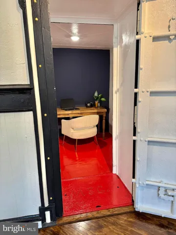 a view of an entryway with a floor