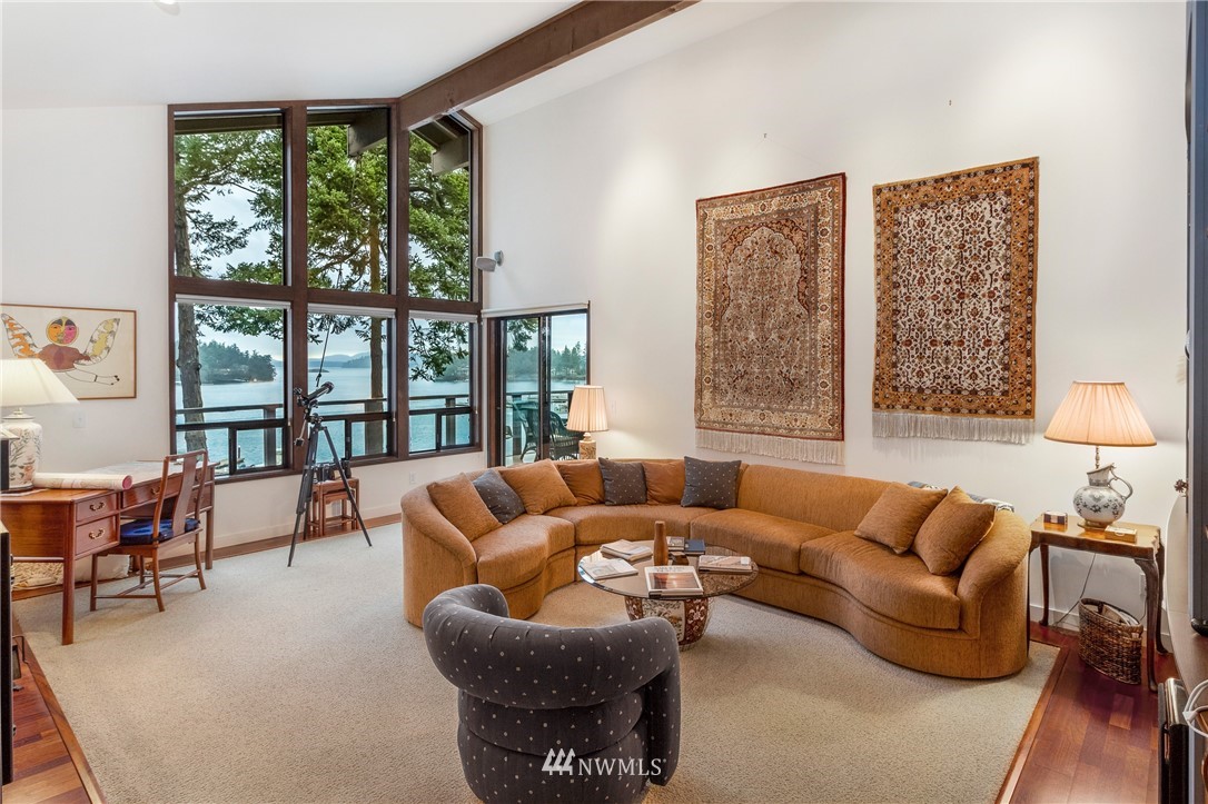 184 Armadale Road, Unit 5 Friday Harbor, WA 98250 - Photo 8 of 23 a living room with furniture and a large window