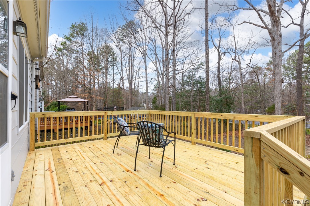 14804 Acorn Ridge Place Midlothian, VA 23112 - Photo 38 of 42 a view of balcony with wooden floor and fence
