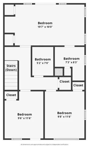 a view of a palm trees with a palm tree