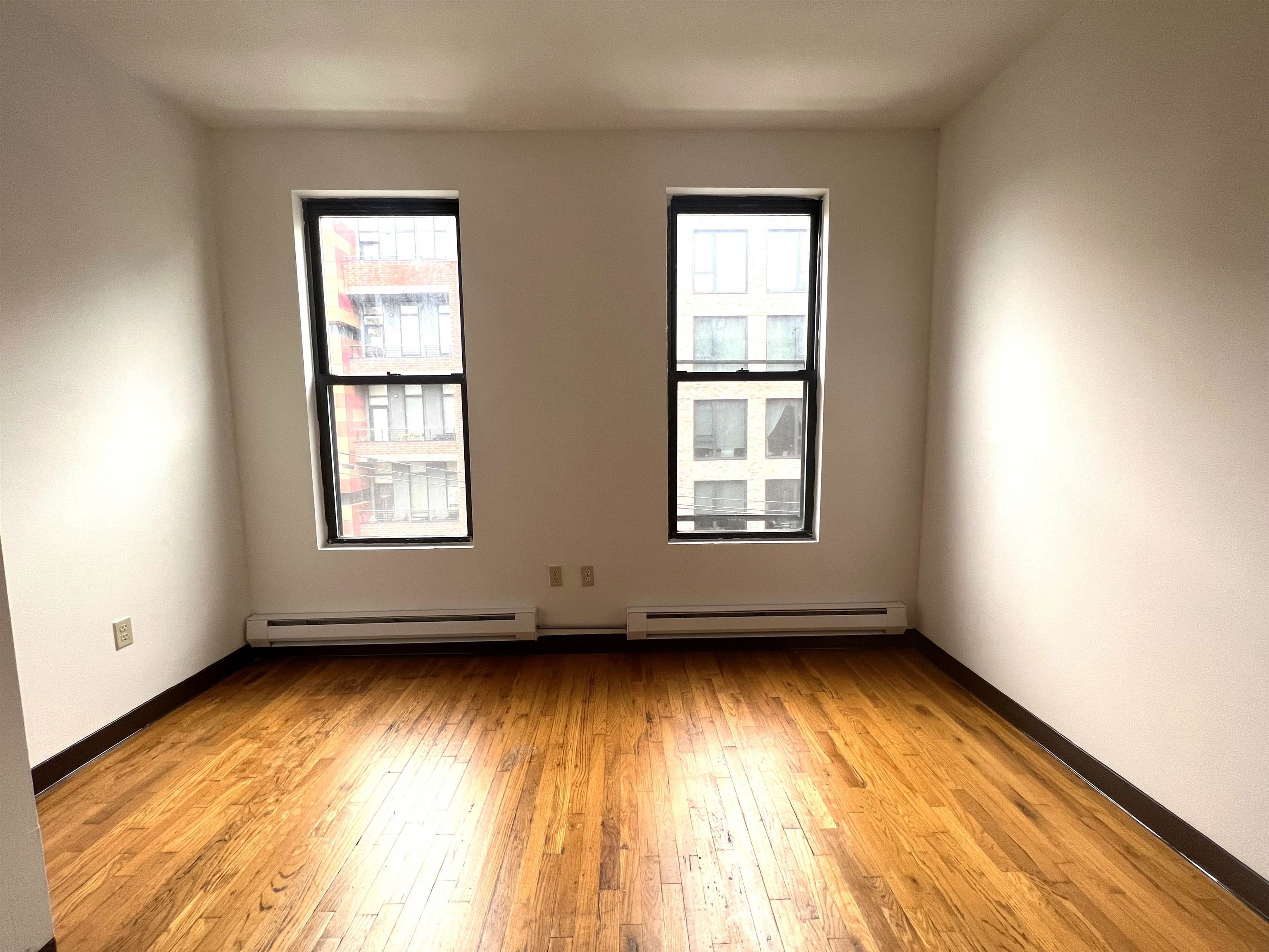 an empty room with a window