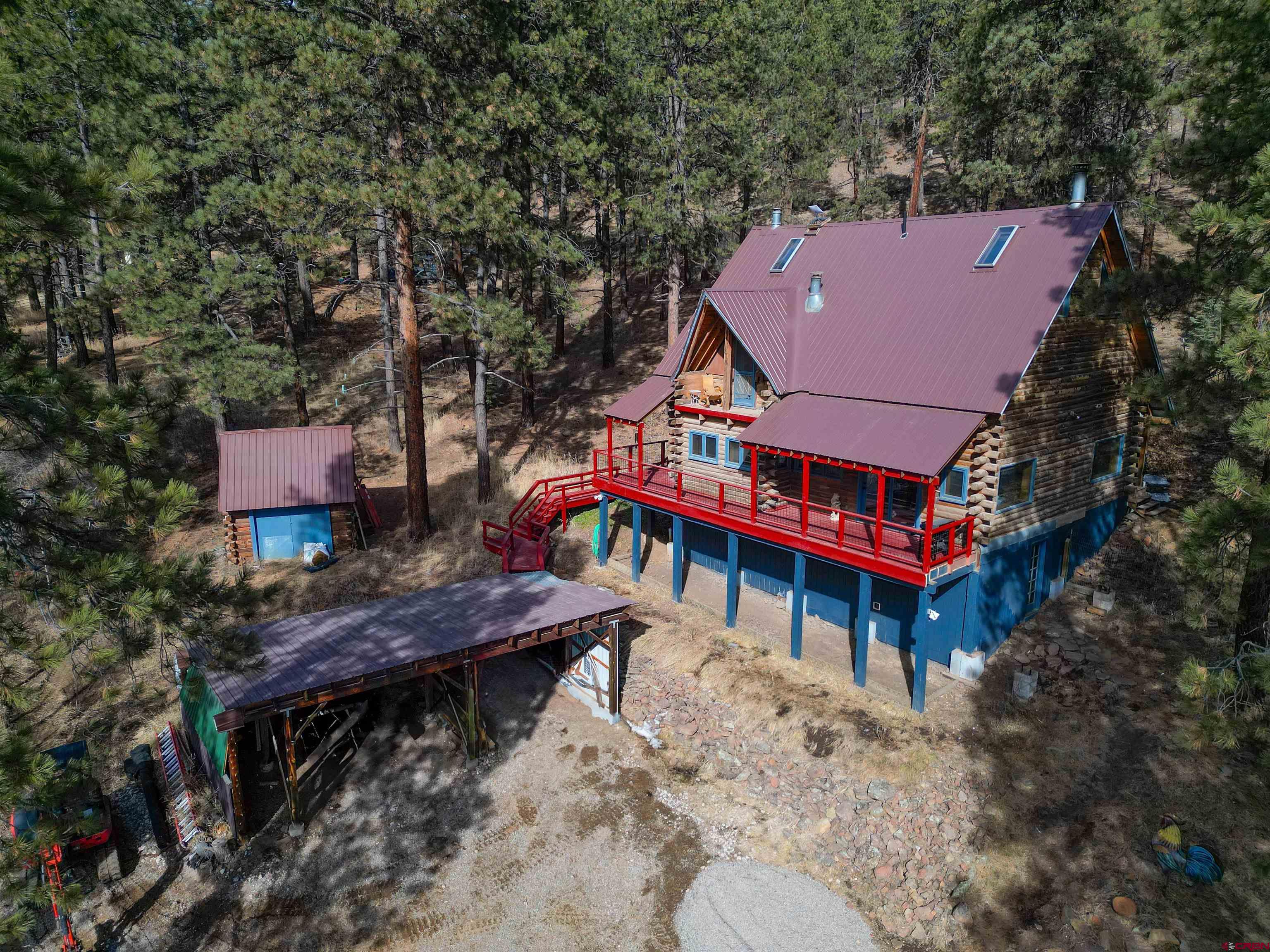 78 Groves Drive Durango, CO 81301 - Photo 3 of 35 an aerial view of a house with swimming pool