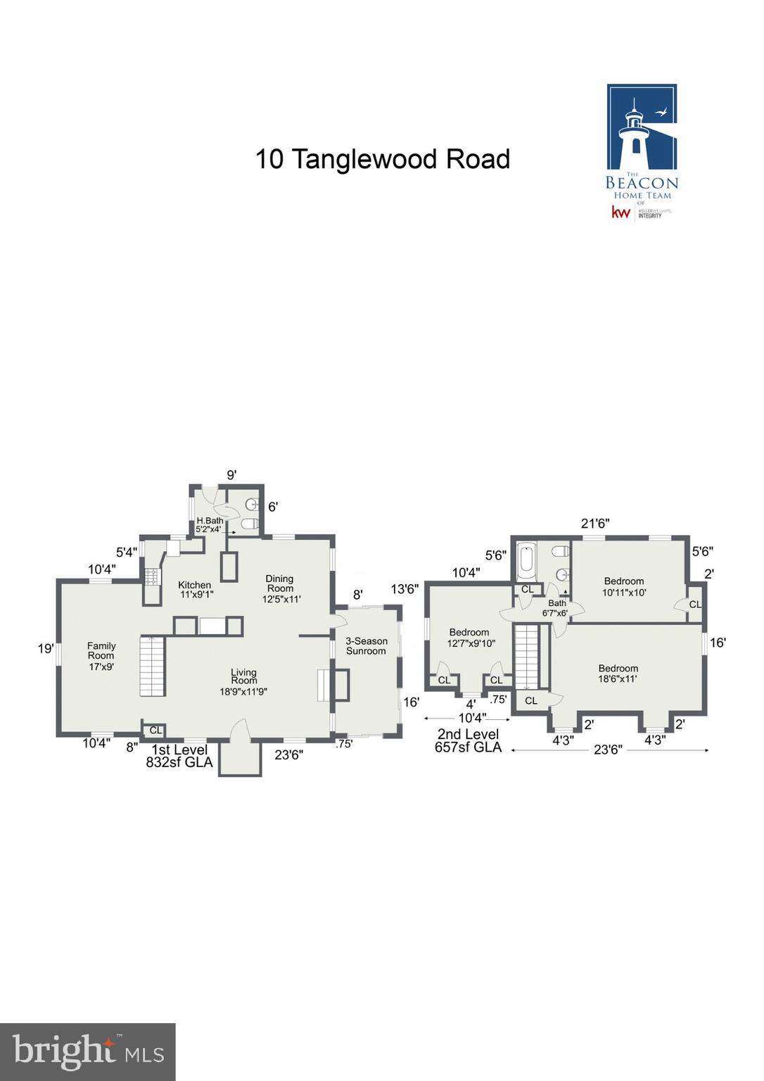 10 Tanglewood Road Catonsville, MD 21228 - Photo 47 of 48 Floor Plan - 1st & 2nd Floors