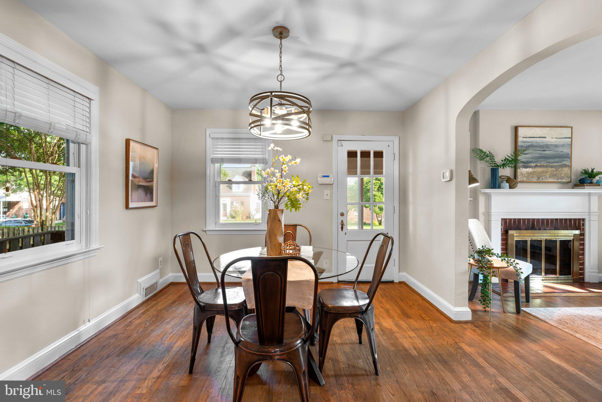 Access to sunroom & updated lighting