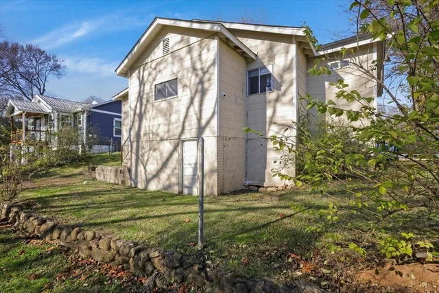a backyard of a house