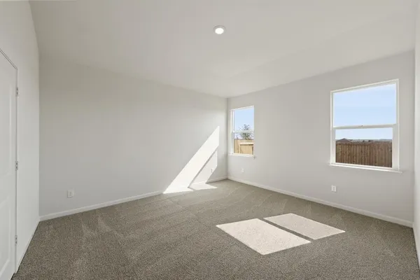 an empty room with an entryway
