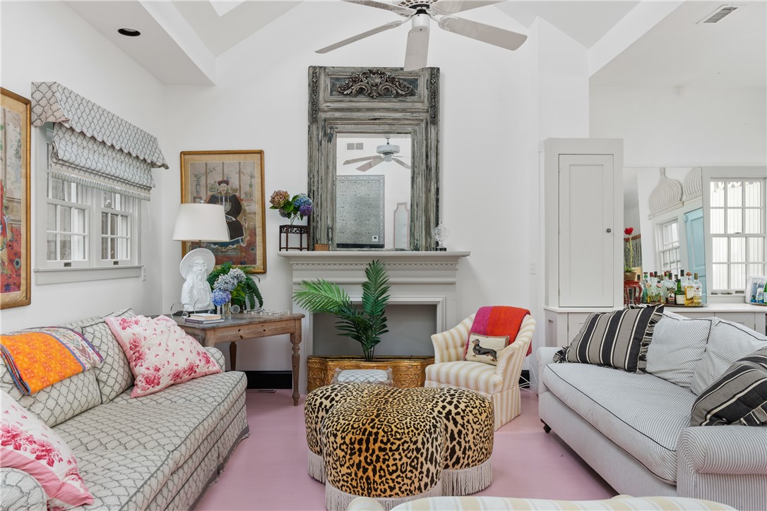 Living room located in adjacent cottage