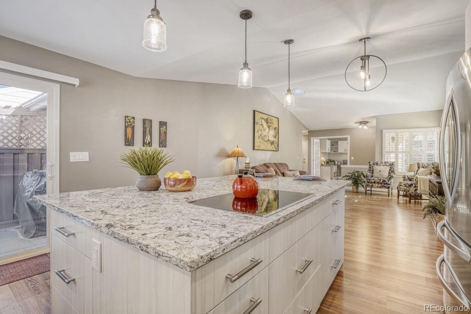 47 Canongate Lane Highlands Ranch, CO 80130 - Photo 10 of 22 a kitchen with sink and living room view