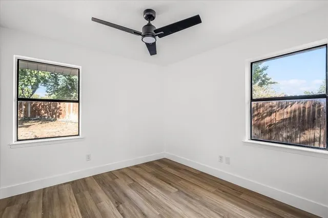 an empty room with a window