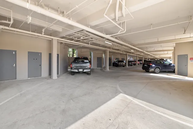 a view of a car garage