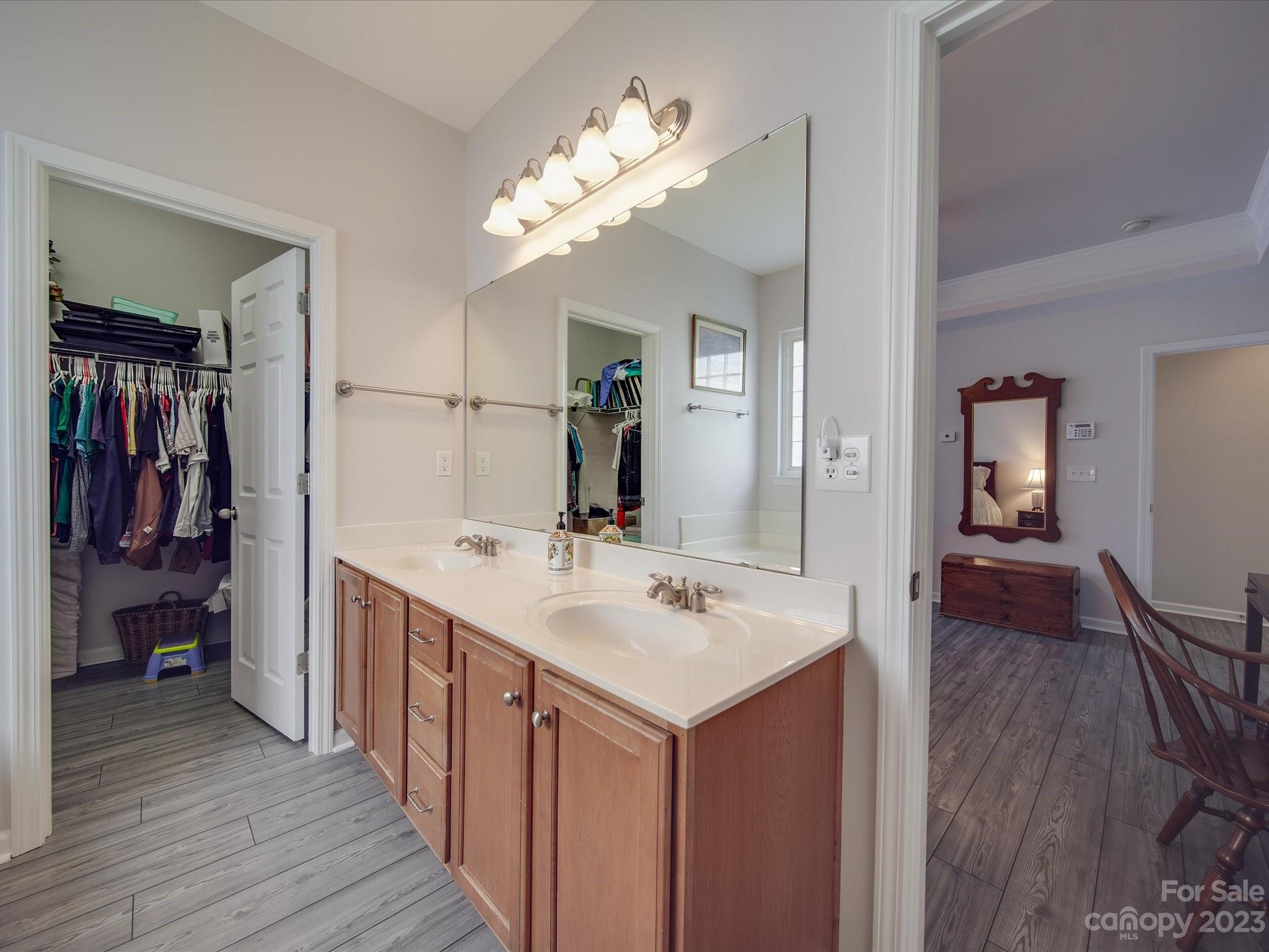 10102 Trailmoor Road Charlotte, NC 28278 - Photo 32 of 44 a en suite bathroom with a sink and a mirror