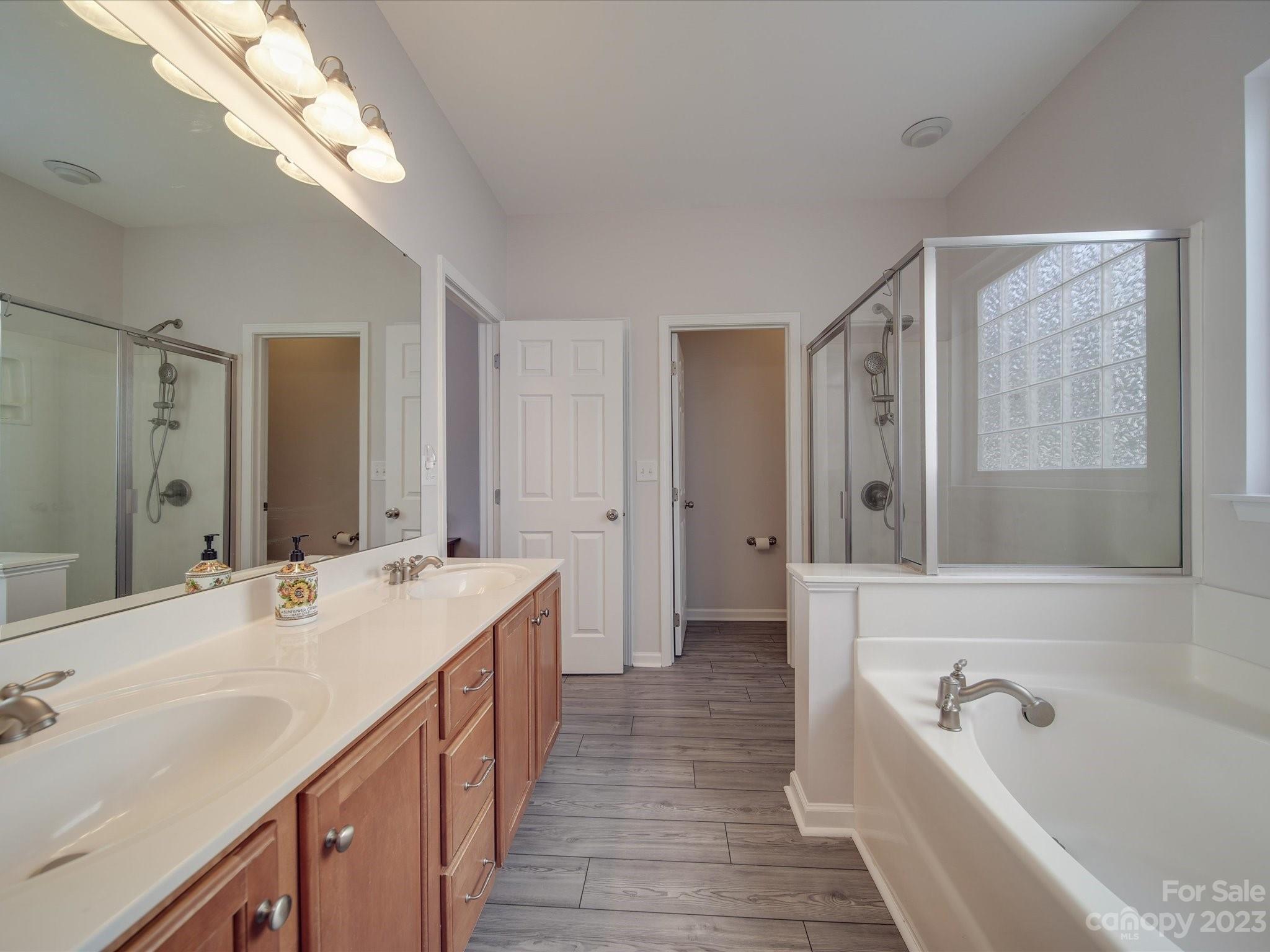 10102 Trailmoor Road Charlotte, NC 28278 - Photo 34 of 44 a spacious bathroom with a tub sink and mirror