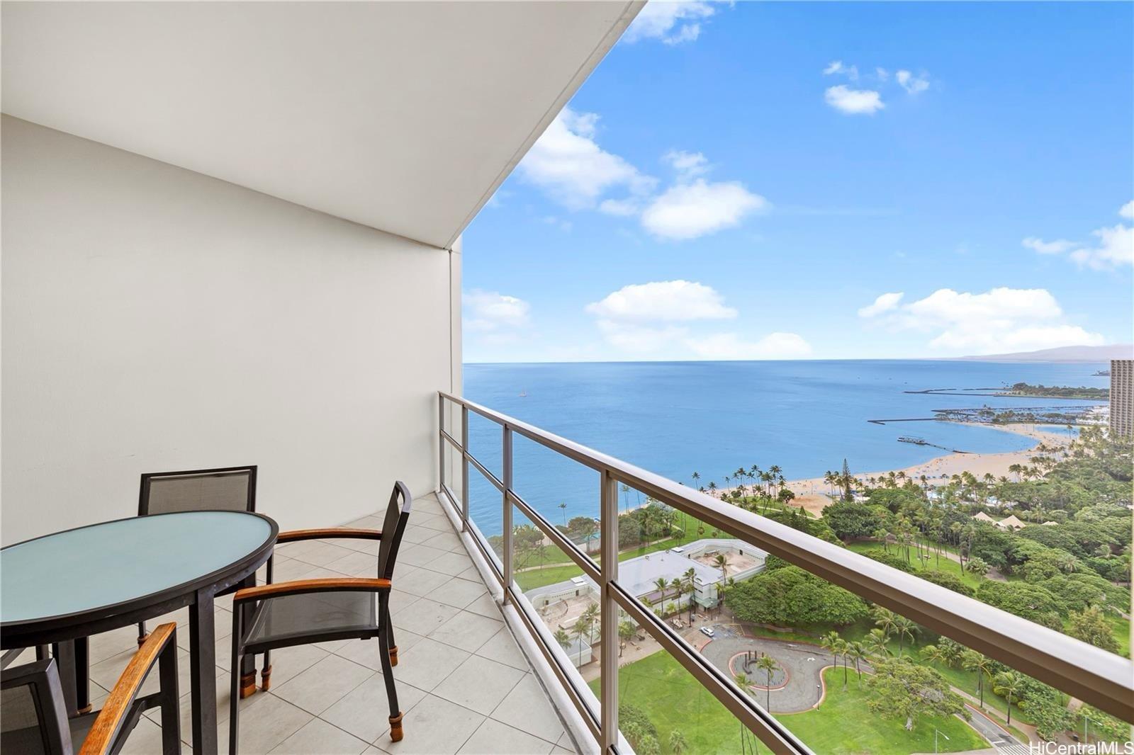 223 Saratoga Road, Unit 3203 Honolulu, HI 96815 - Photo 6 of 24 a view of a balcony with chairs