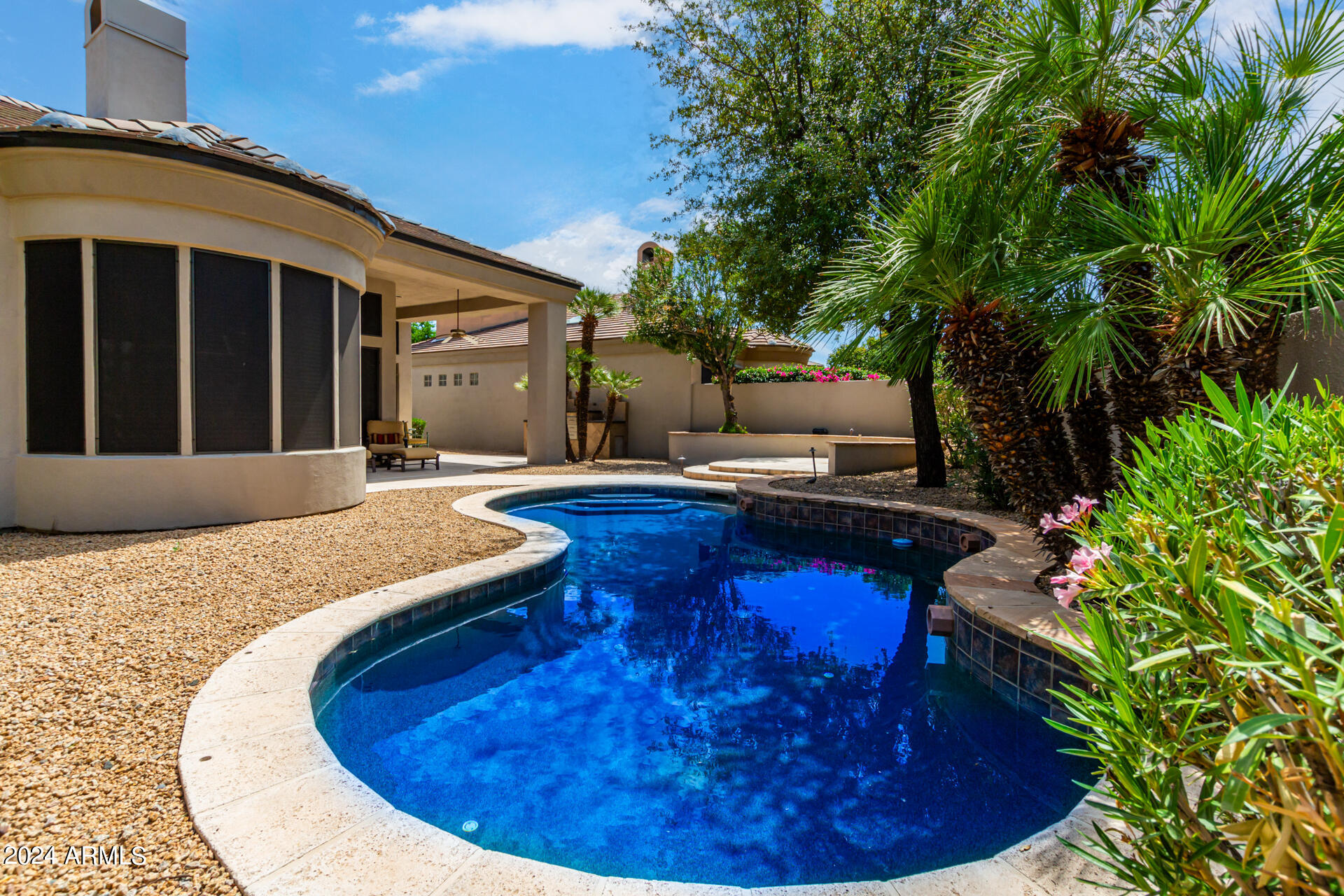 7705 East Doubletree Ranch Road, Unit 28 Scottsdale, AZ 85258 - Photo 39 of 49 Sparkling Blue Pebble-tec Pool