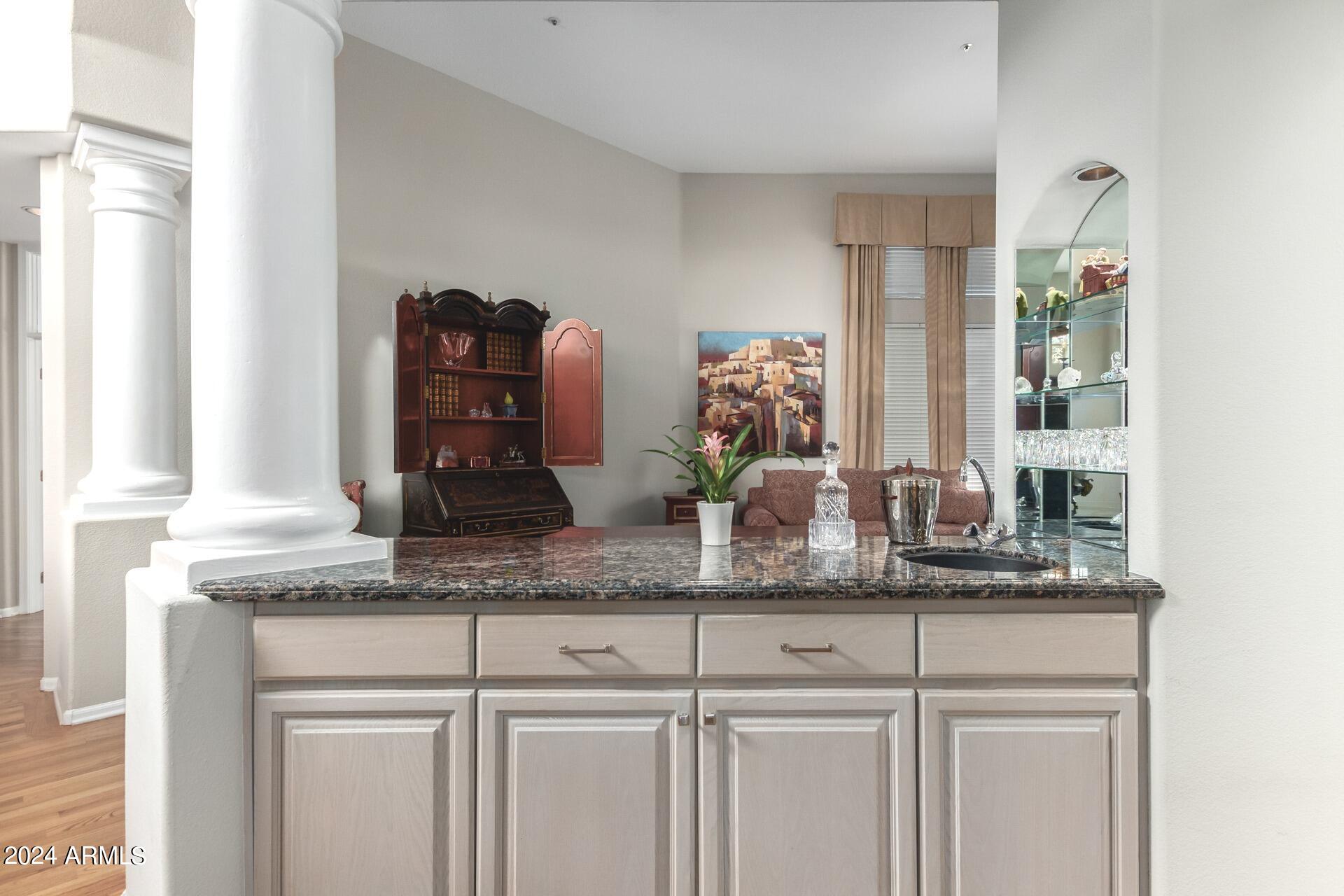 7705 East Doubletree Ranch Road, Unit 28 Scottsdale, AZ 85258 - Photo 9 of 49 Wet Bar off Dining Room