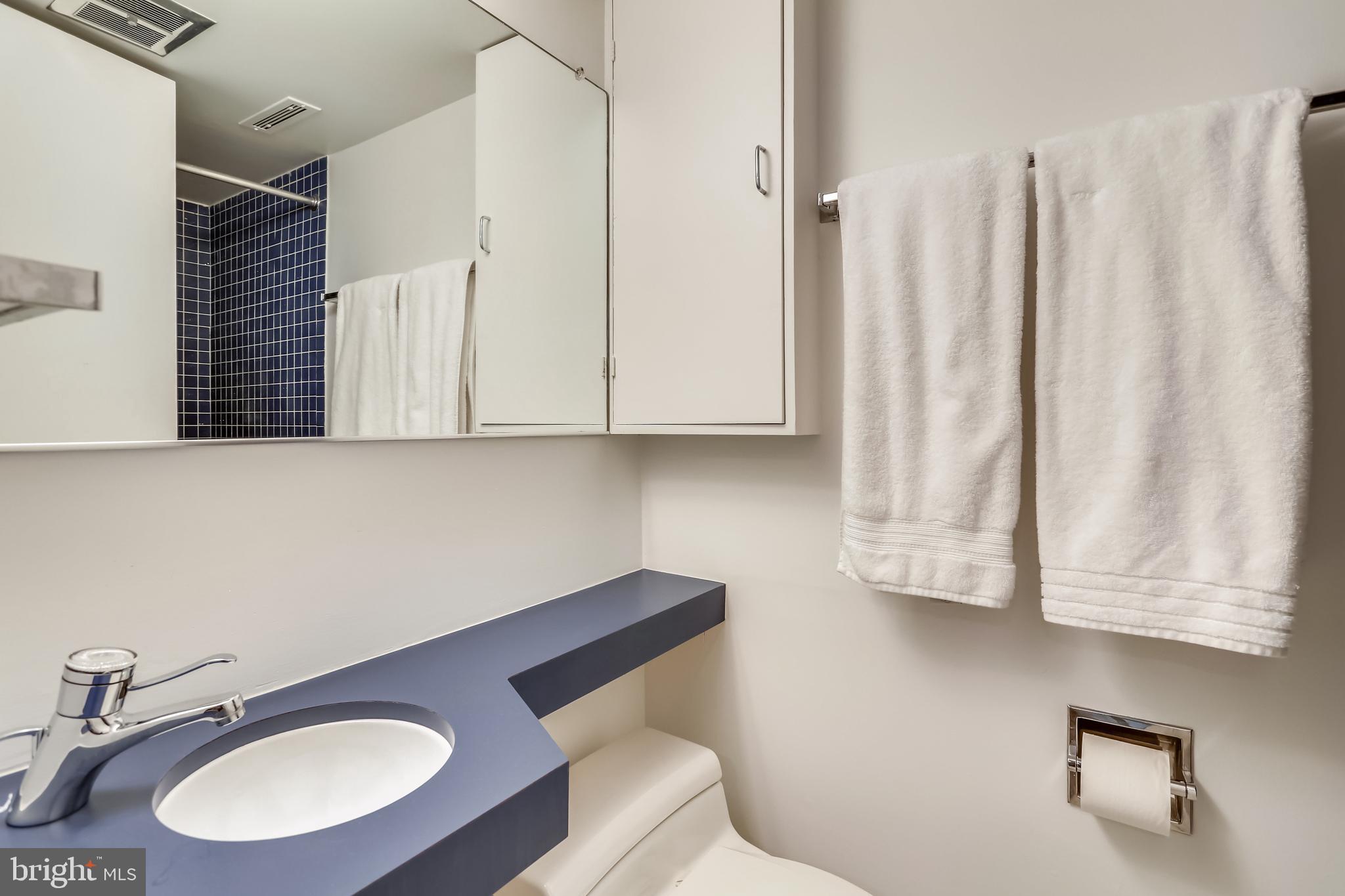 3928 Rickover Road Silver Spring, MD 20902 - Photo 45 of 62 a bathroom with a sink mirror and vanity