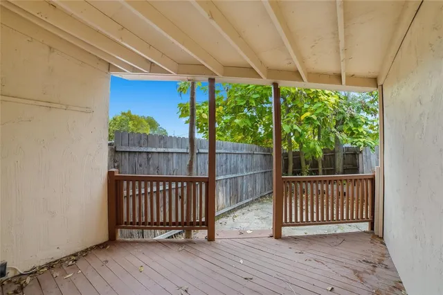a backyard of a house