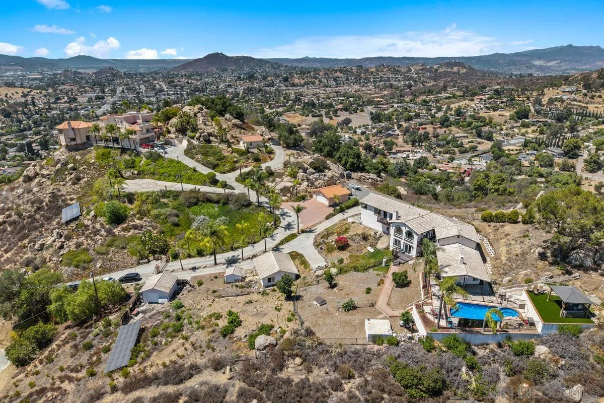 2155 Vista Valley Rim Place El Cajon, CA 92019 - Photo 42 of 61 an aerial view of residential houses with outdoor space