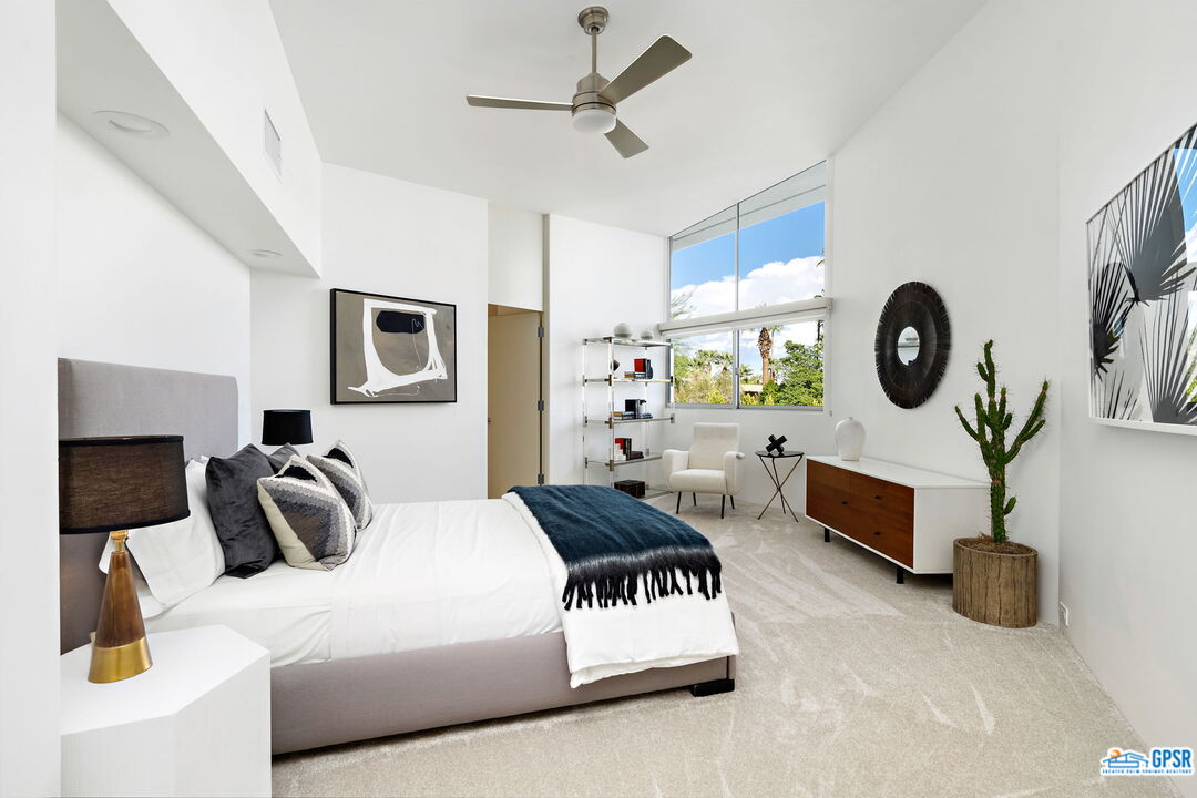 1350 Ladera Circle Palm Springs, CA 92262 - Photo 36 of 54 a bedroom with furniture and a bed