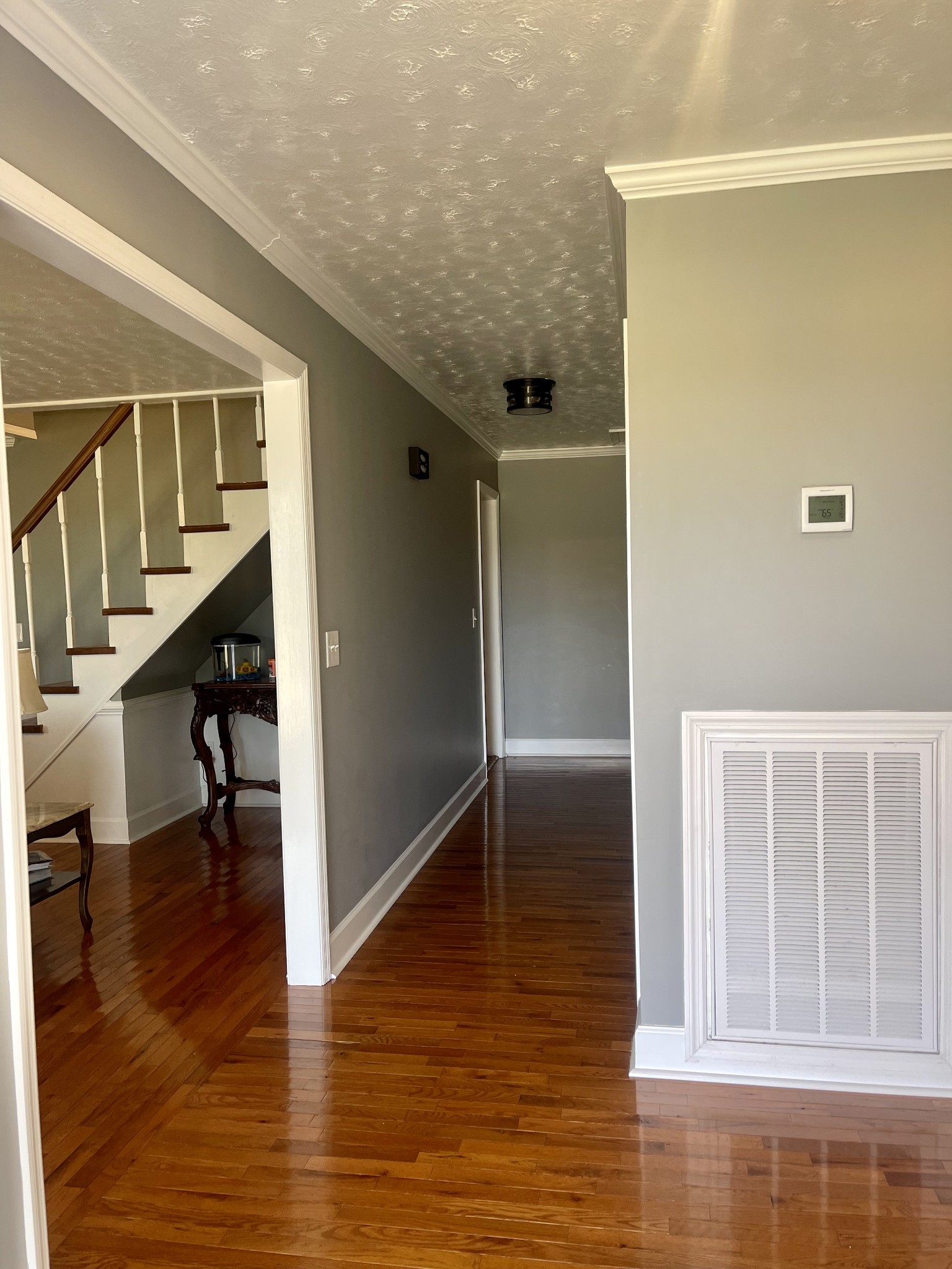 14 Aldridge Road Leoma, TN 38468 - Photo 8 of 50 a view of entryway with wooden floor and stairs