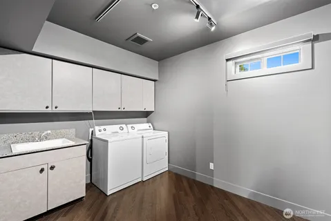 a view of utility room with washer and dryer