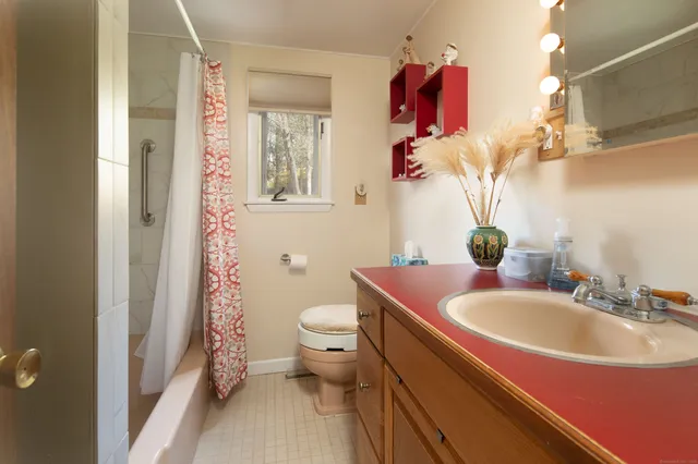 a bathroom with a sink and toilet