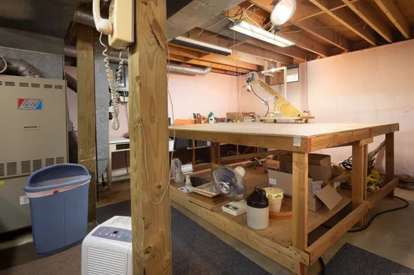 a view of storage and utility room
