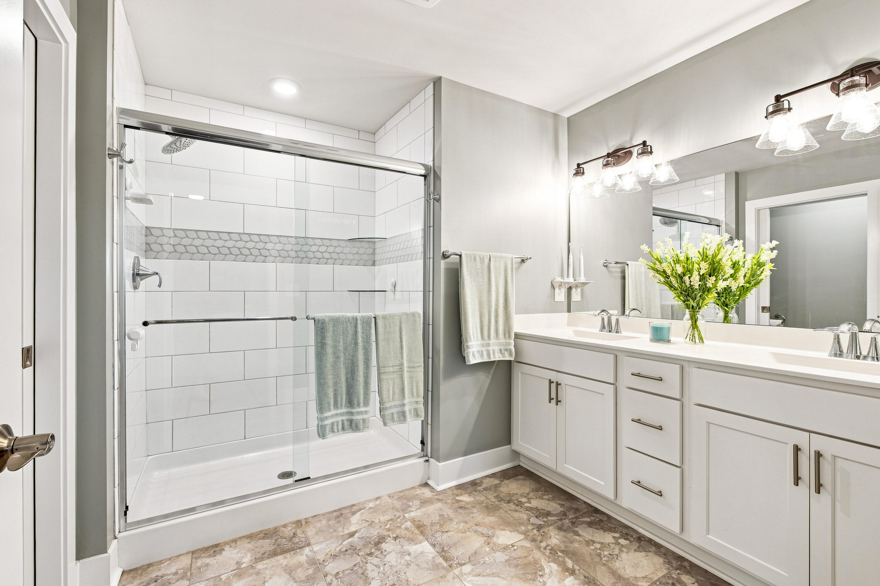 8570 83rd Street Pleasant Prairie, WI 53158 - Photo 24 of 44 Dual sinks and walk in tiled Shower