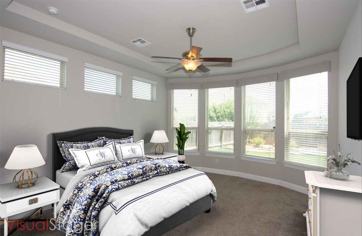 3901 Rhythmic Drive Pflugerville, TX 78660 - Photo 13 of 40 a bedroom with a bed and a large window