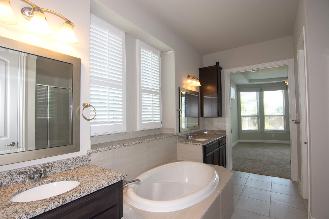 3901 Rhythmic Drive Pflugerville, TX 78660 - Photo 15 of 40 a bathroom with a sink and a bathtub