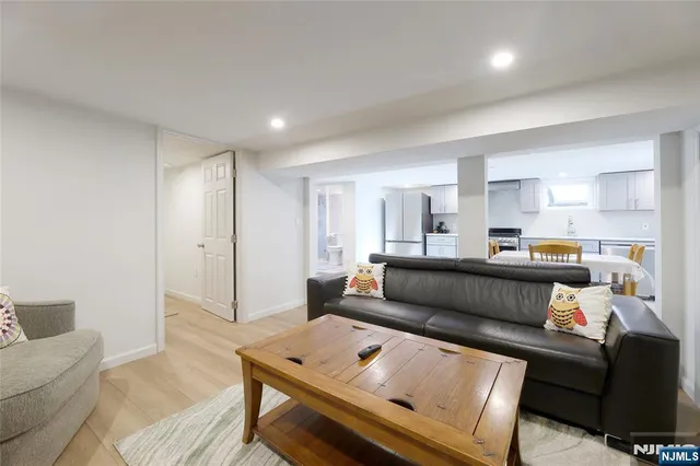 a living room with furniture and a couch