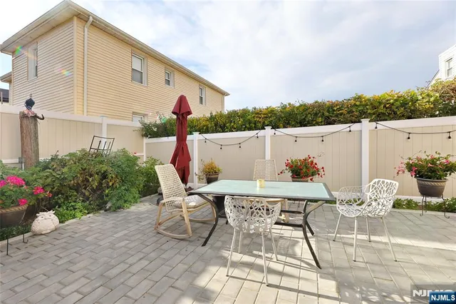 a view of an outdoor sitting space