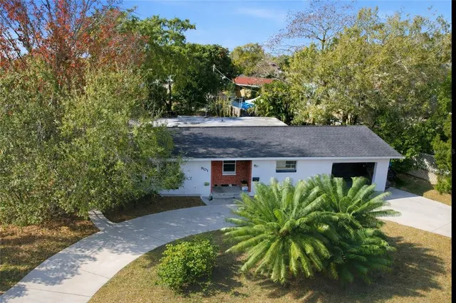 an aerial view of multiple house