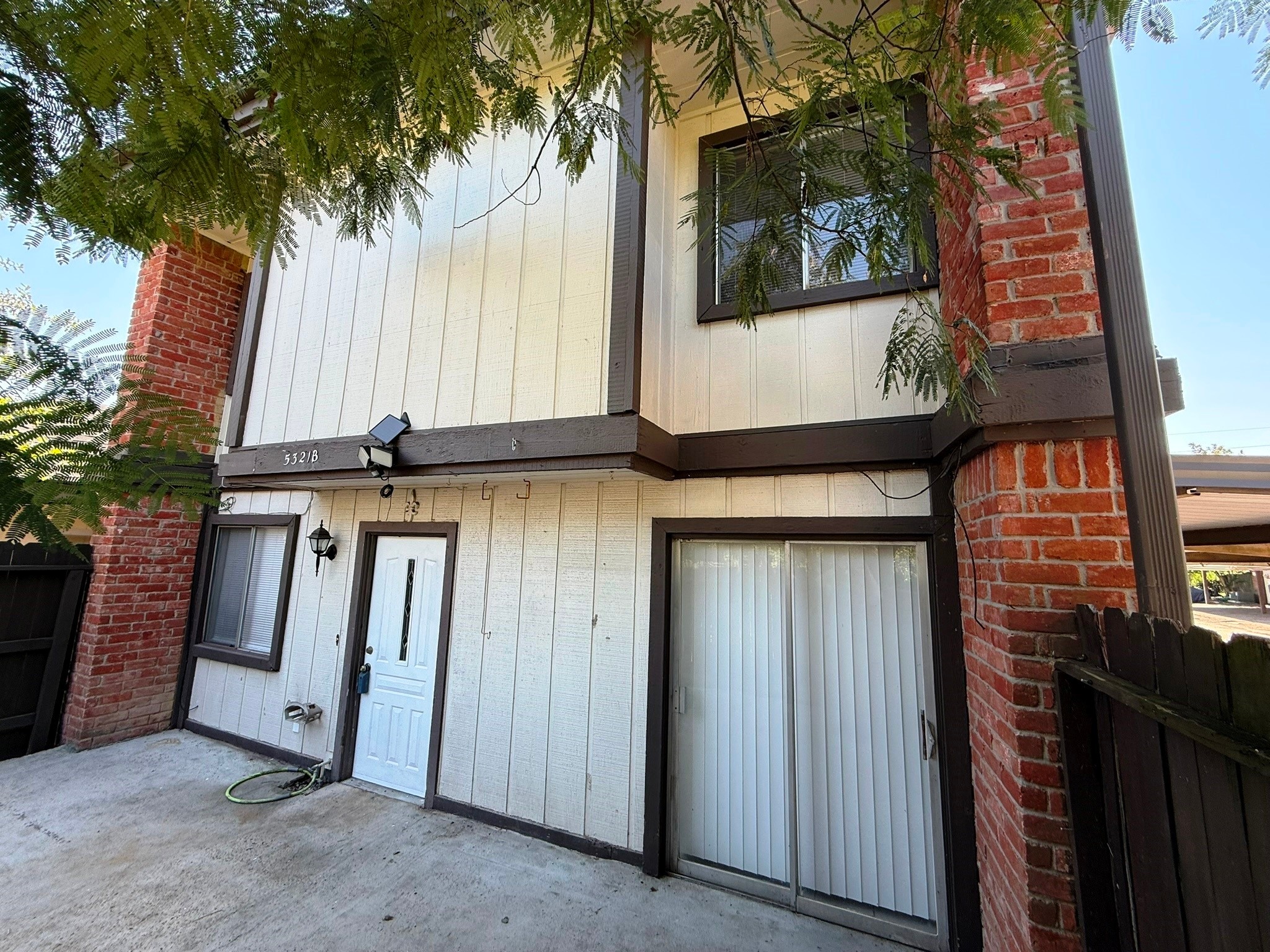 a view of a entryway door of the house