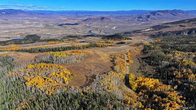 a view of a city with a mountain