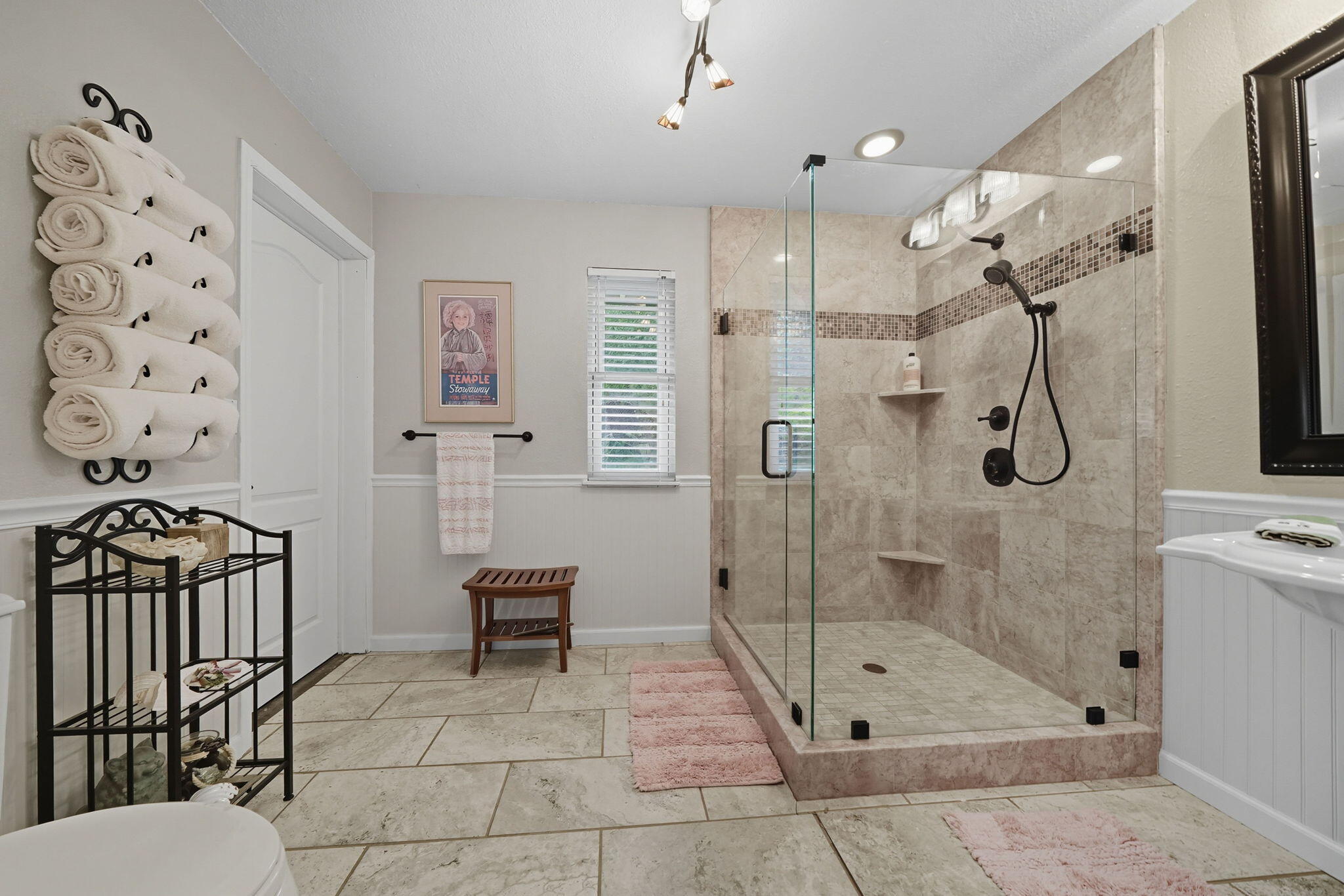 28382 Alpine Way Shingletown, CA 96088 - Photo 23 of 45 a bathroom with a sink toilet and shower