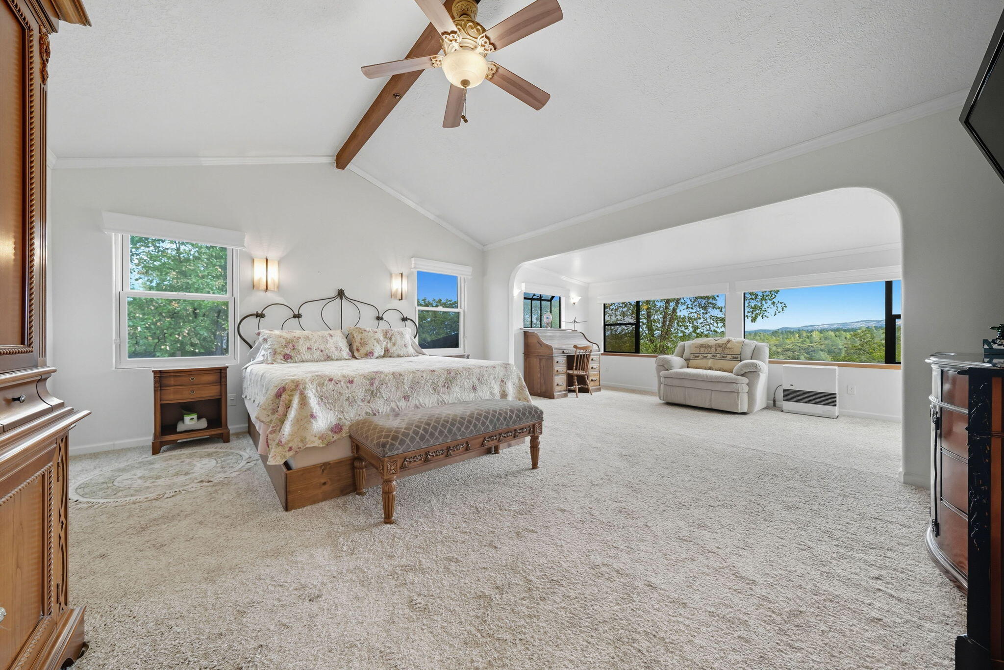 28382 Alpine Way Shingletown, CA 96088 - Photo 26 of 45 a bed room with furniture and a window