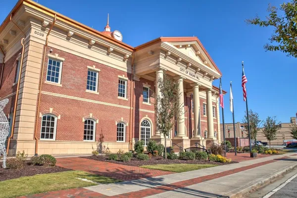 a picture of a building with a outdoor view