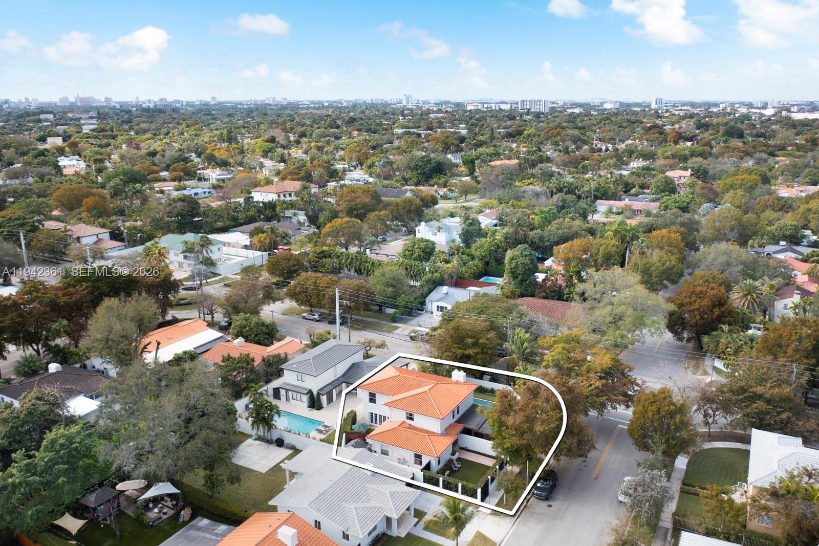 360 Southwest 28th Road Miami, FL 33129 - Photo 27 of 31 an aerial view of a city with lots of residential buildings