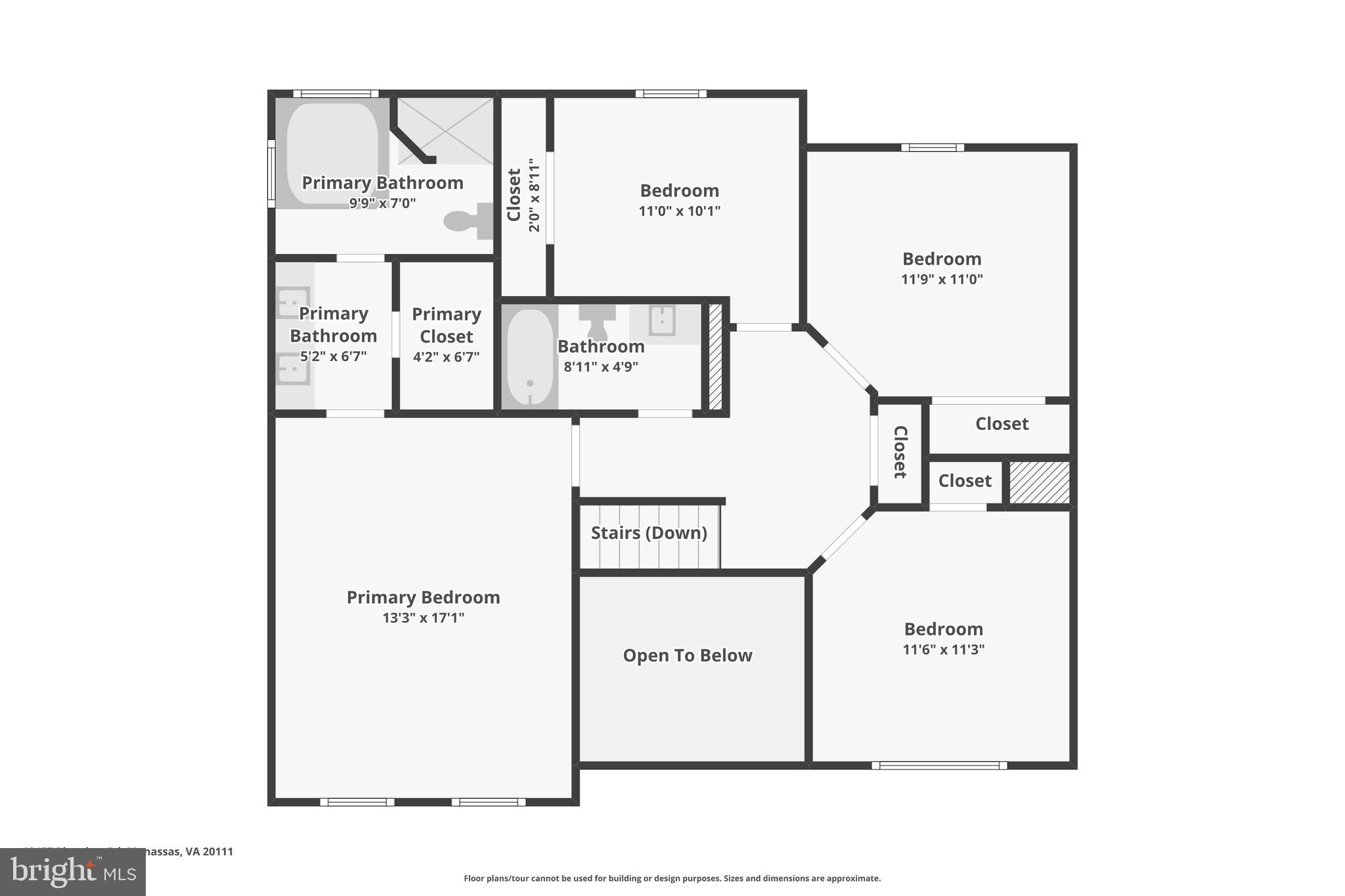 10457 Pineview Road Manassas, VA 20111 - Photo 54 of 55 Floor Plan - Upper Level