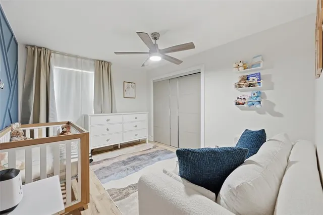 a living room with furniture and window
