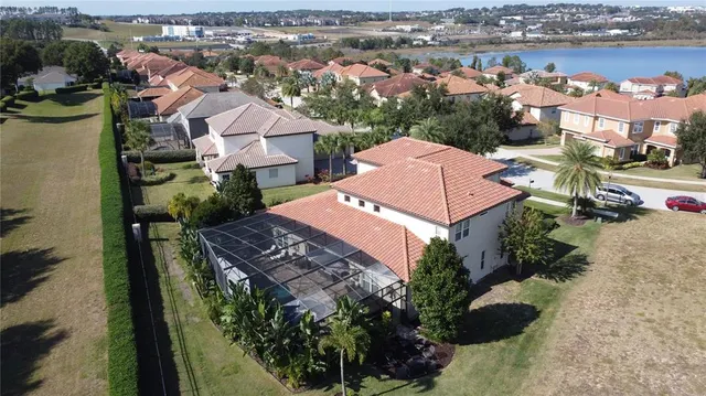 a view of a lake with a mountain