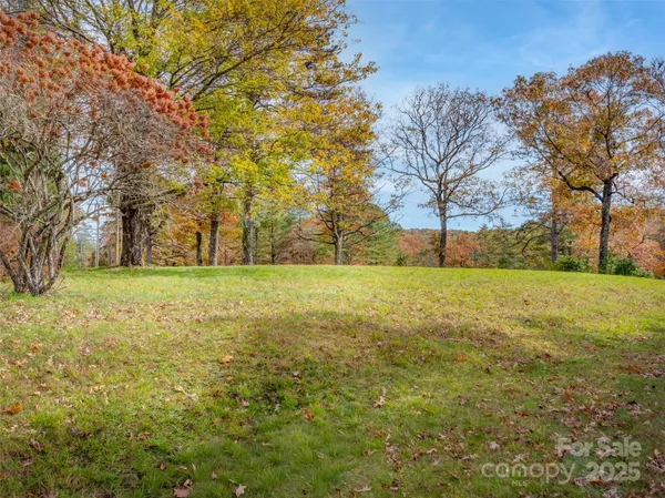a big white house with a big yard and large trees