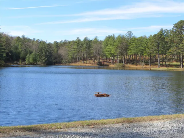 a view of a lake next to a lake