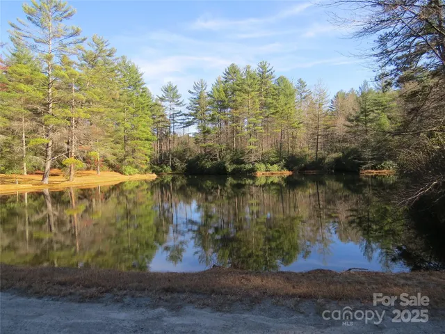 a view of a lake with houses