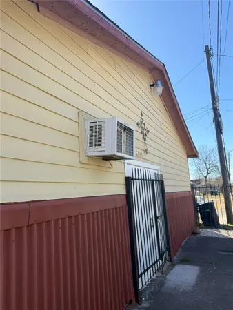 a view of a wooden door