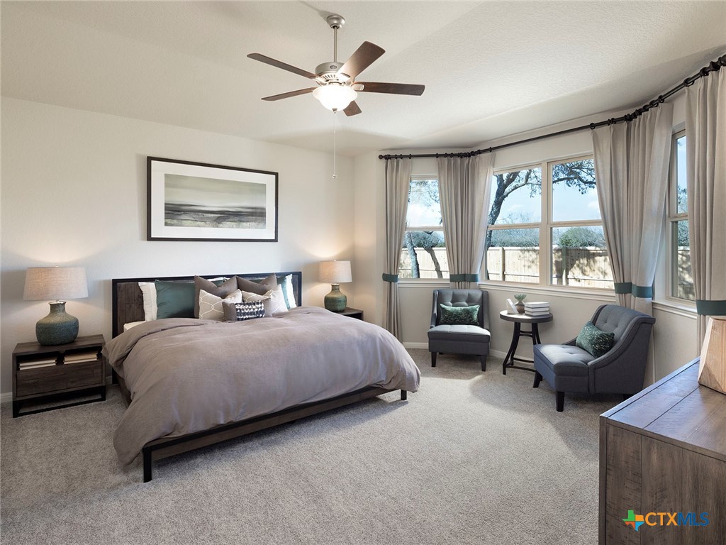137 Dakota Ridge Cibolo, TX 78108 - Photo 3 of 7 a bedroom with a bed and a couch