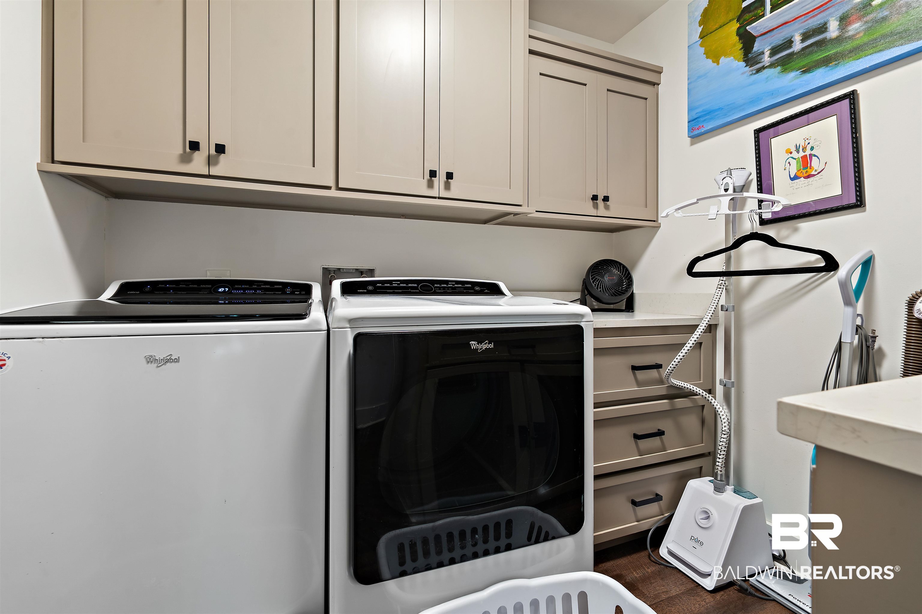 3808 Claridge Road North Mobile, AL 36608 - Photo 35 of 43 Washroom featuring washer and clothes dryer and cabinets